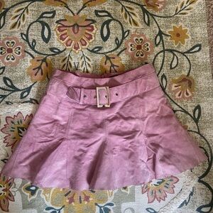 Vintage Bebe Pink Belted Mini Skirt
